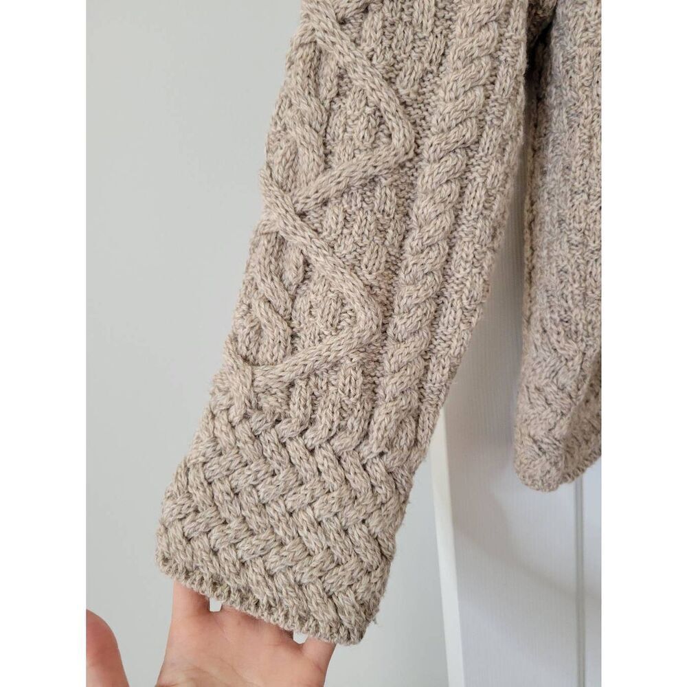 Aran Sweater Market Cable Knit Cardigan S - Picture 3 of 9